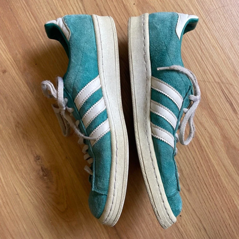 Adidas Campus Suede Aqua Blue Turquoise Classic Sneakers 7.5 men's‎ Shoes 00s